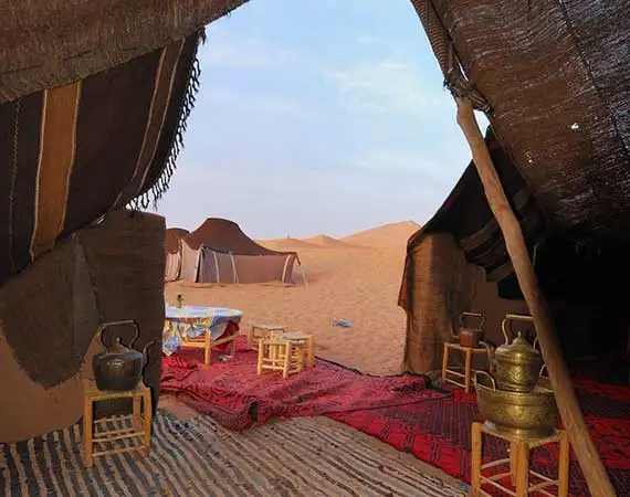 bivouac desert merzouga 4x4