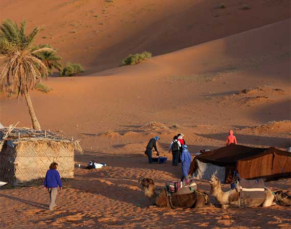 camp trek desert maroc