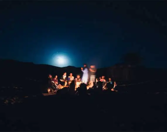 feu de camp desert maroc