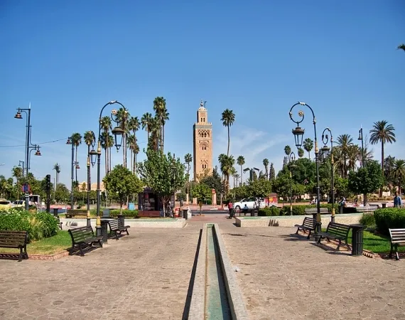 marrakech jardin mosquee koutoubia