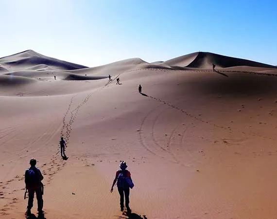 trek a pied desert mhamid maroc
